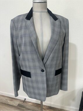 RAG and Bone Rylie Glen Plaid Grosgrain Trim Blazer
